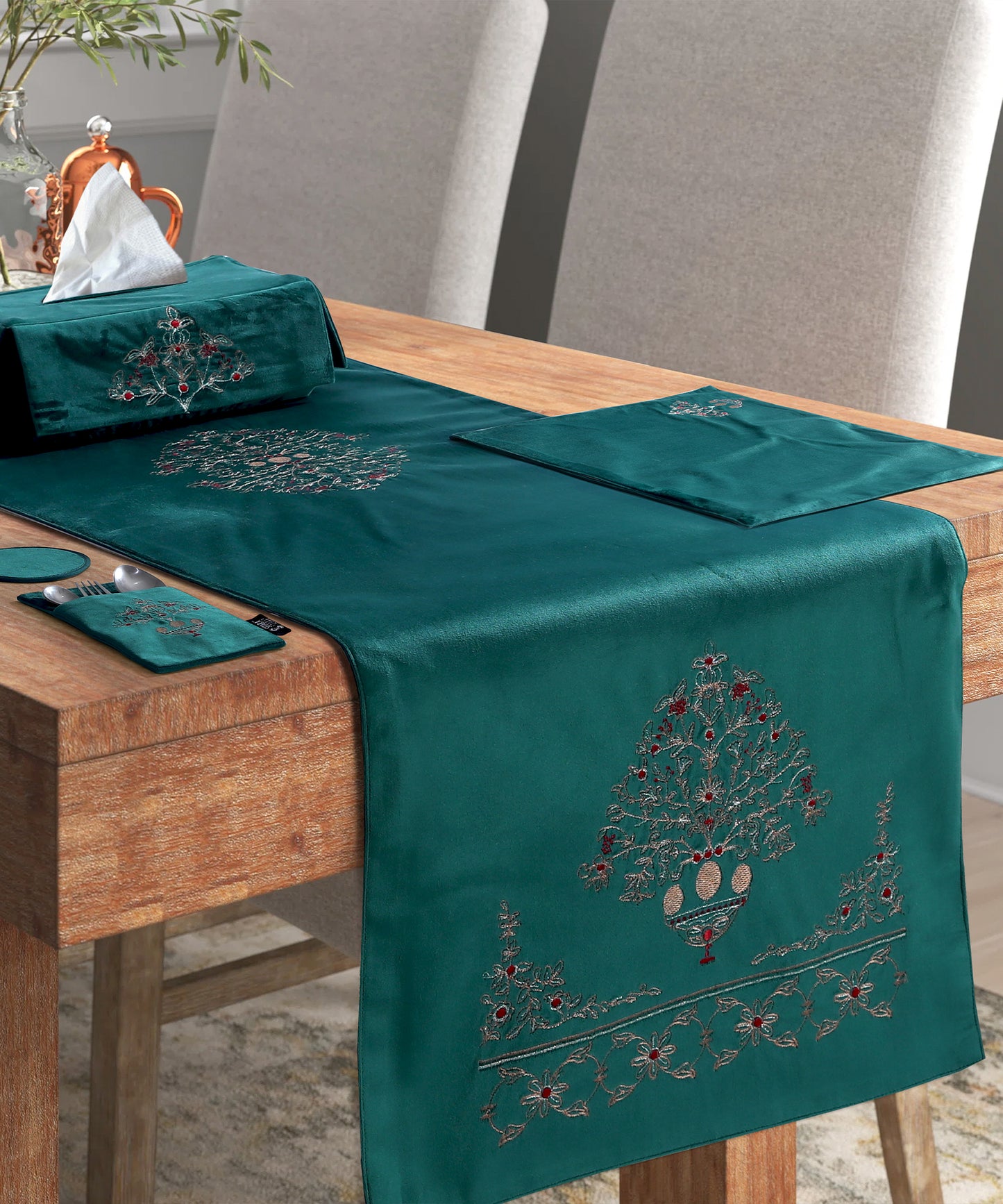 Luxury Kitchen Accessories 8 chair Set - Green