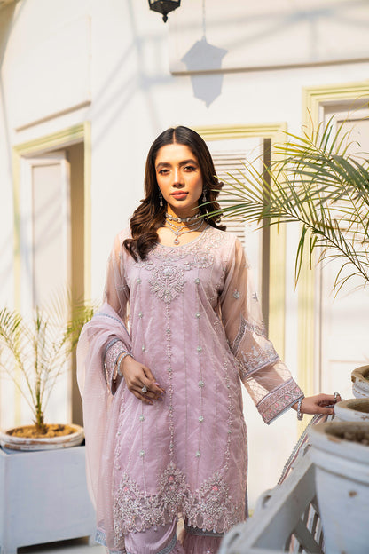 Women Solid Embroidered 3 Piece Suit - LDS844