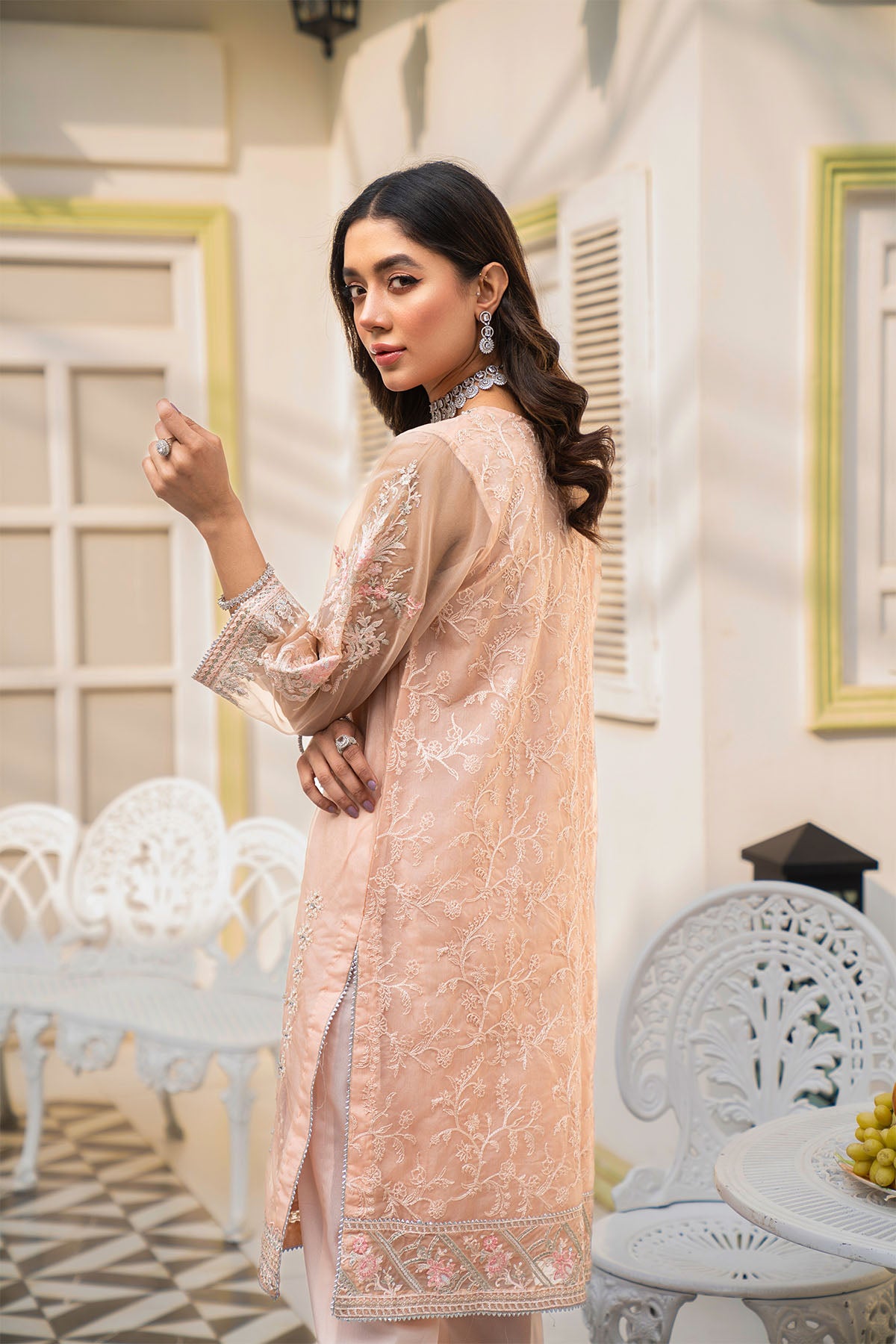 Women Solid Embroidered Shirt - LDS843