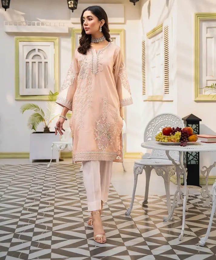 Women Solid Embroidered Shirt - LDS843