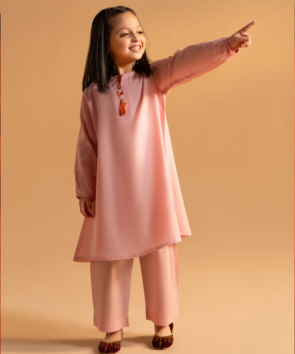 Girl Solid 2 Piece Suit - KDS672