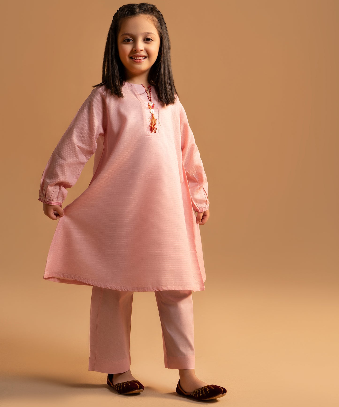 Girl Solid 2 Piece Suit - KDS672