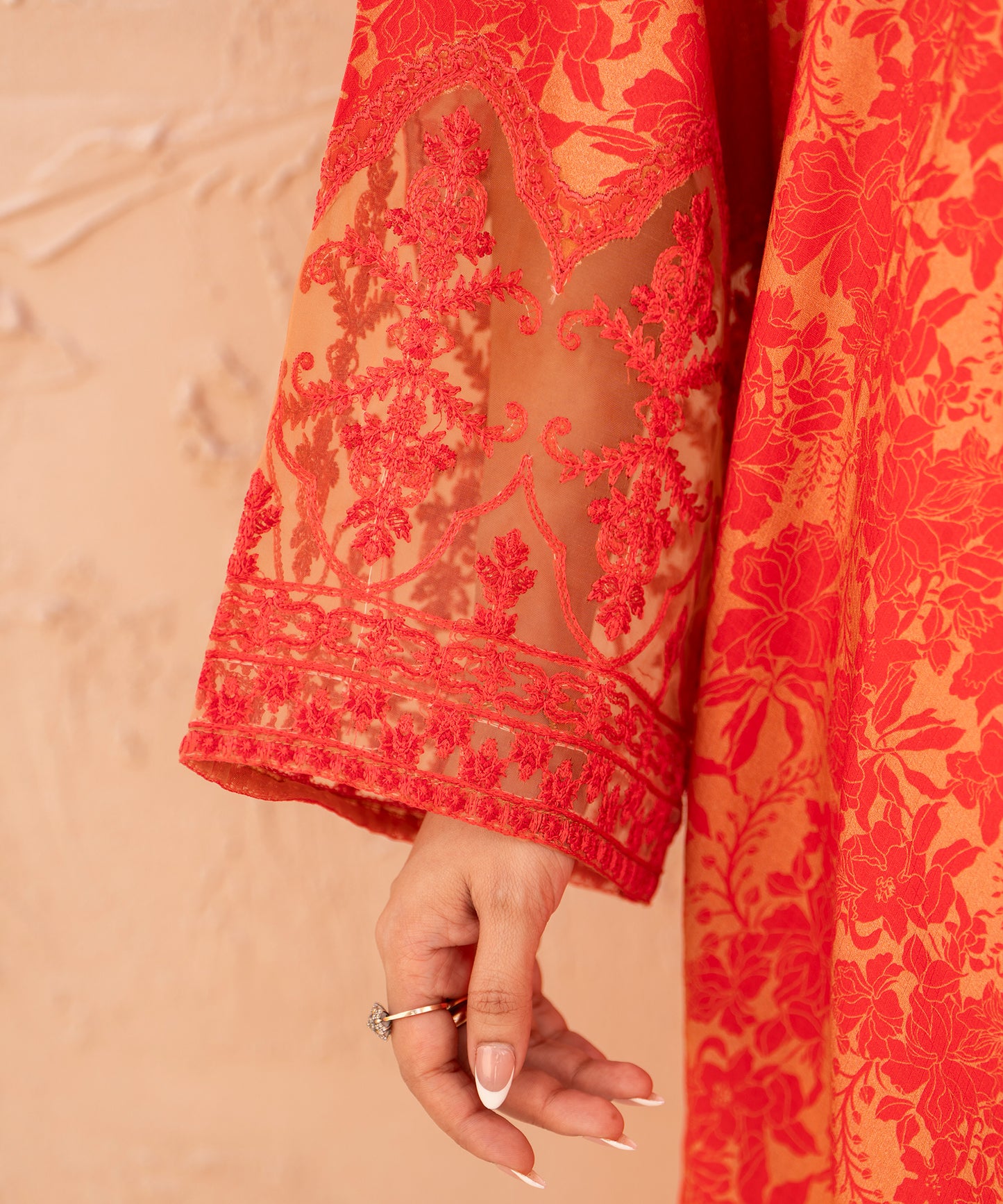 Women Printed Embroidered Shirt - LDS1065