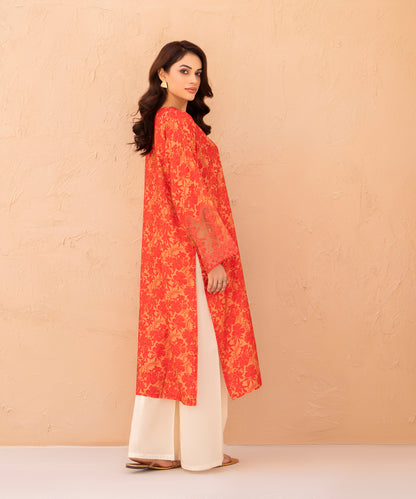 Women Printed Embroidered Shirt - LDS1065