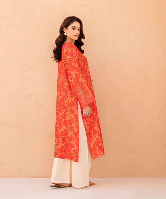 Women Printed Embroidered Shirt - LDS1065