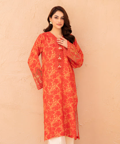 Women Printed Embroidered Shirt - LDS1065