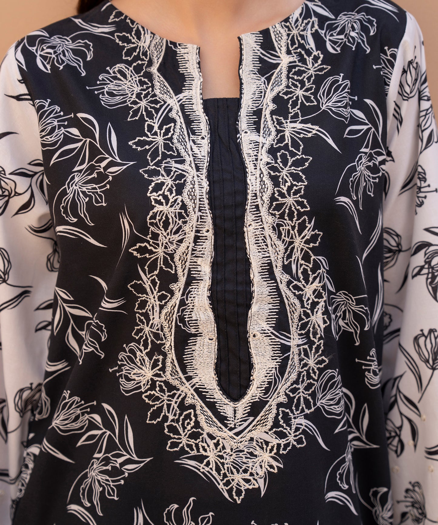 Women Printed Embroidered 2 Piece Suit - LDS1330
