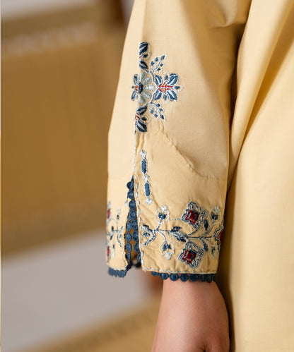 Women Solid Embroidered 2 Piece Suit - LDS1356