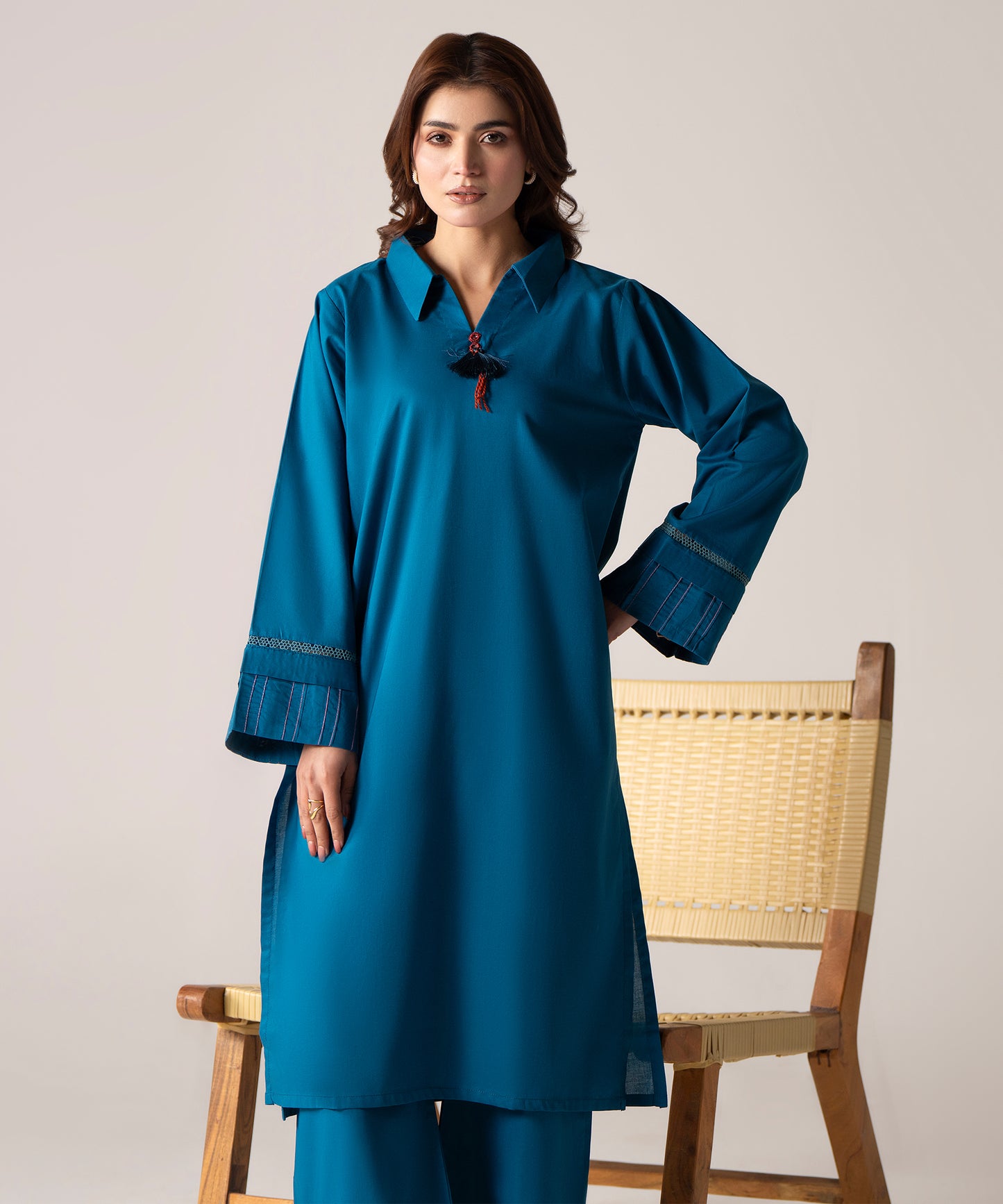 Women Solid 2 Piece Suit - LDS1358