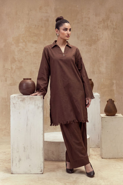 Women 2 Piece Solid Suit - LDS2148