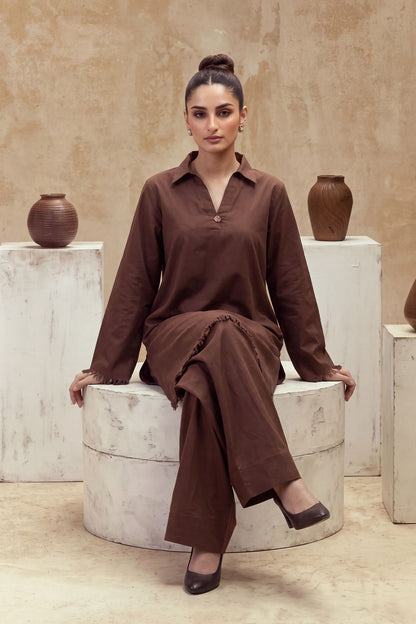 Women 2 Piece Solid Suit - LDS2148
