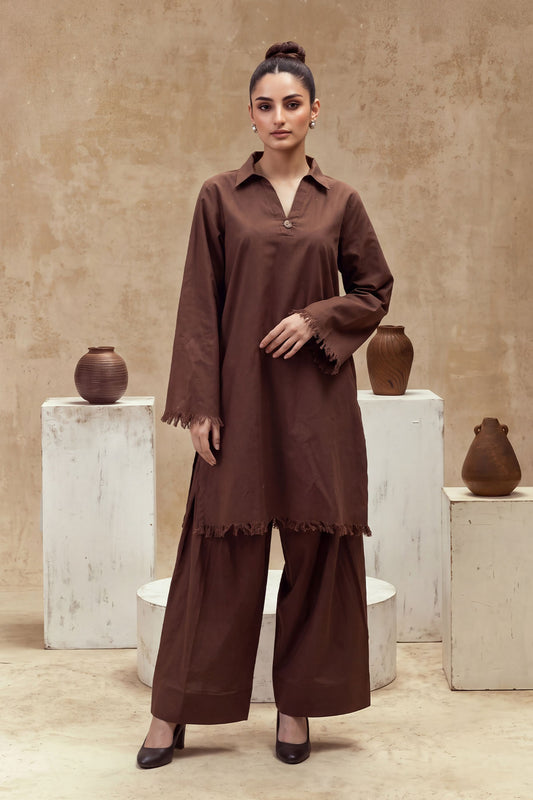 Women 2 Piece Solid Suit - LDS2148