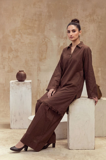 Women 2 Piece Solid Suit - LDS2148