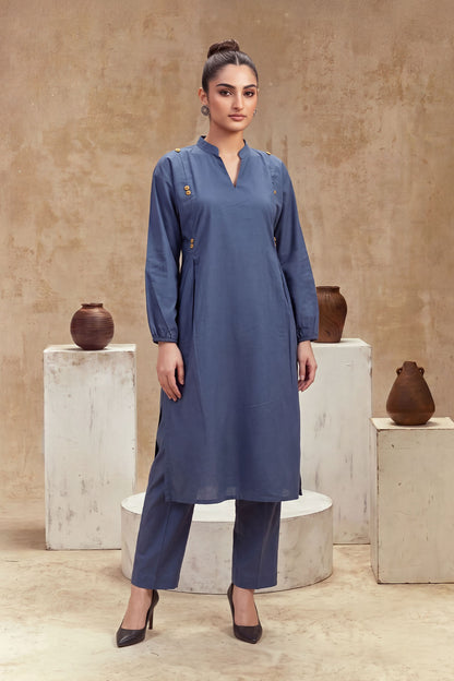 Women 2 Piece Solid Suit - LDS2314