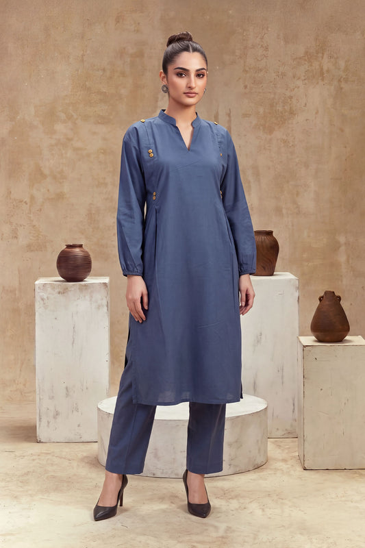 Women 2 Piece Solid Suit - LDS2314