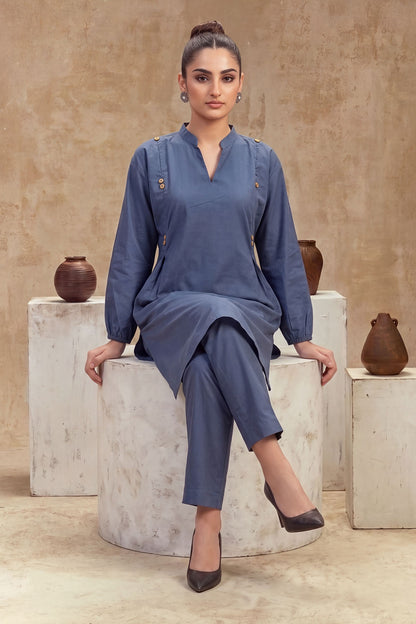 Women 2 Piece Solid Suit - LDS2314