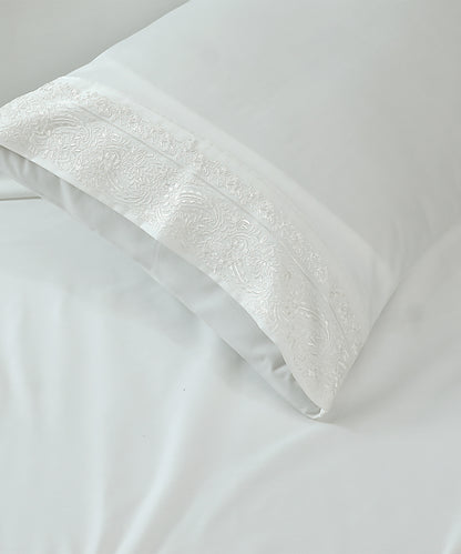 Plain Satin Bedsheet Set 26 - (Hotel Collection)