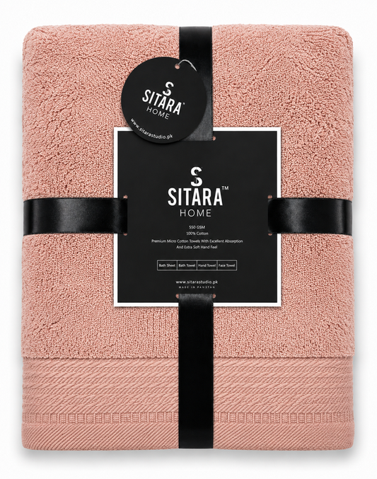 3 Piece Towel Set | Tea Pink
