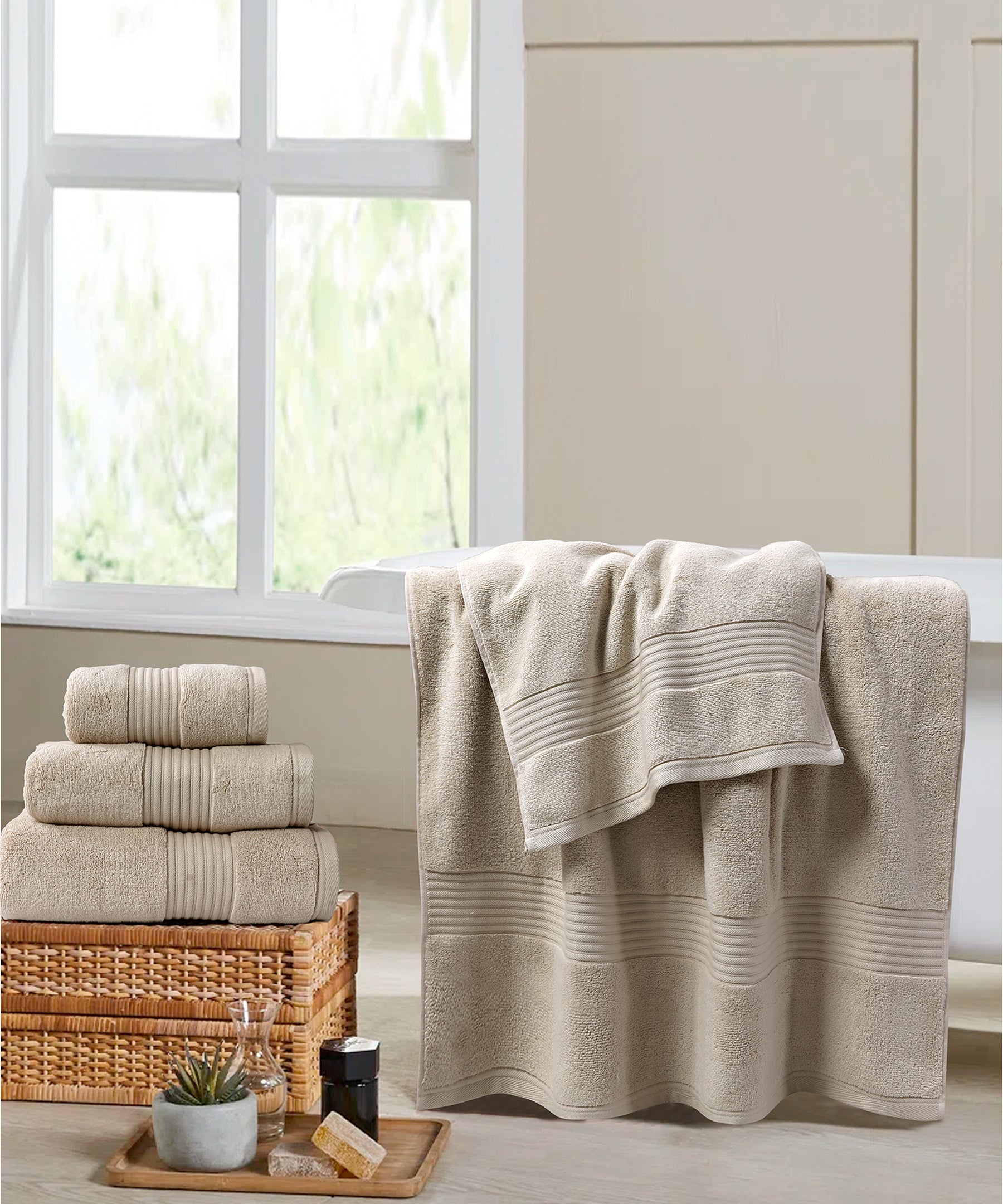Beige (MOH) Micro Cotton Towel - SS25