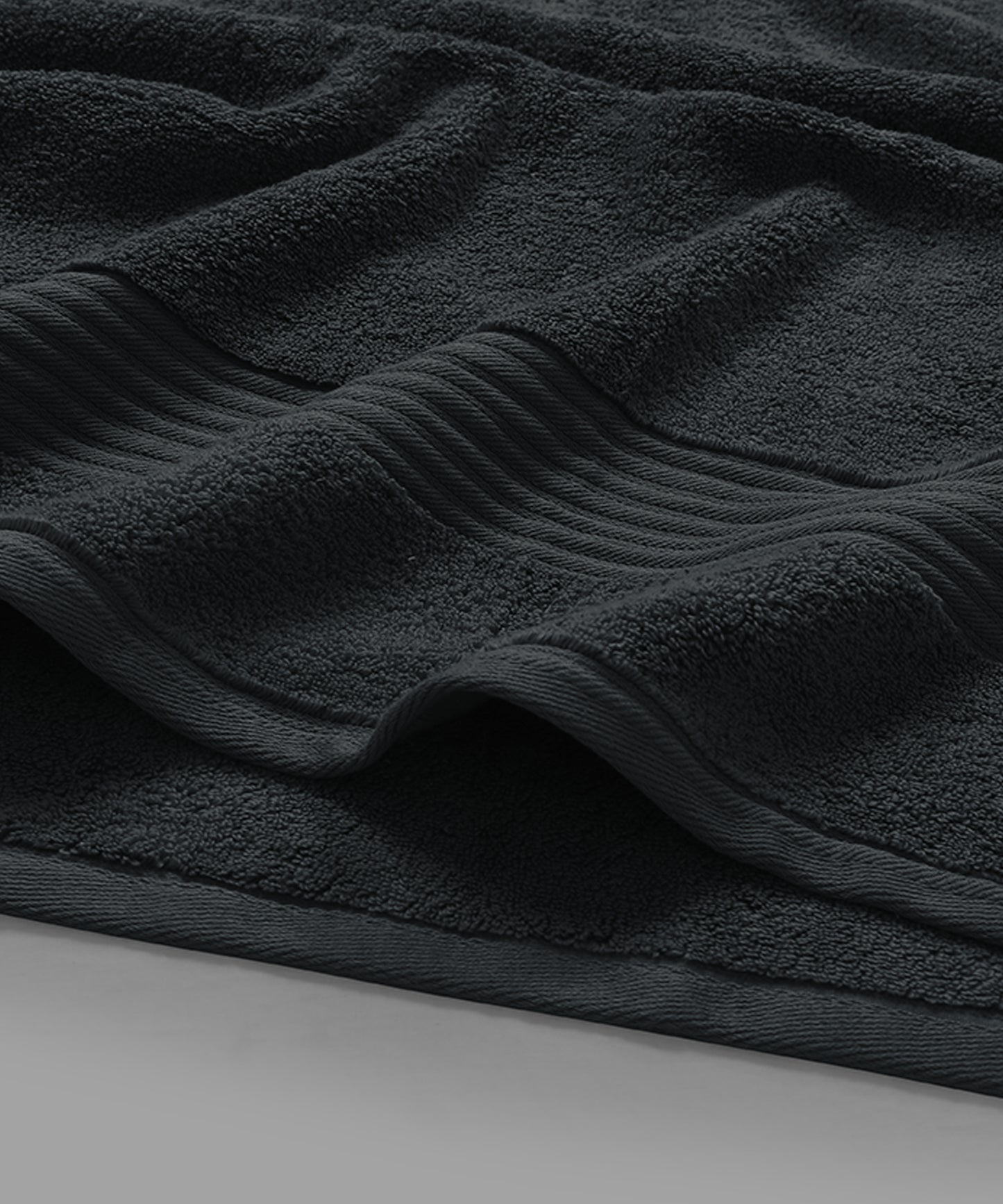 Black Micro Cotton Towel - SS25