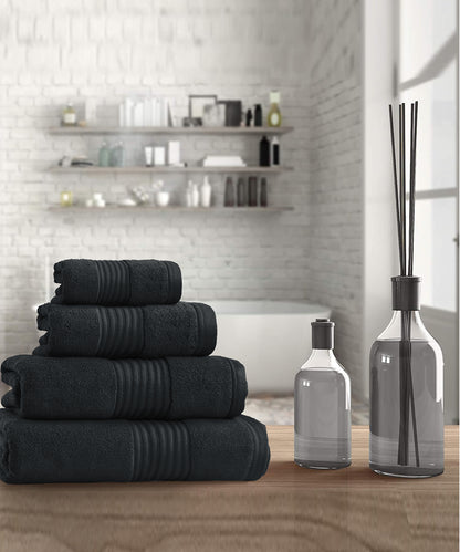 Black Micro Cotton Towel - SS25