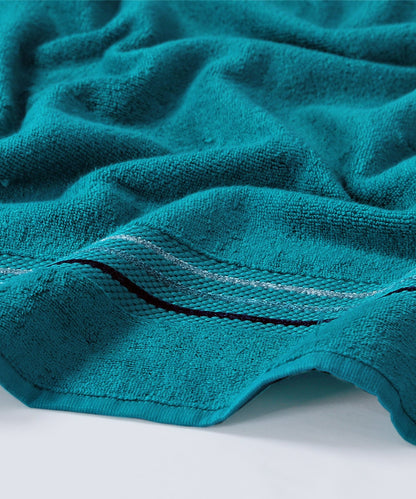 Channel Border Towel - Green