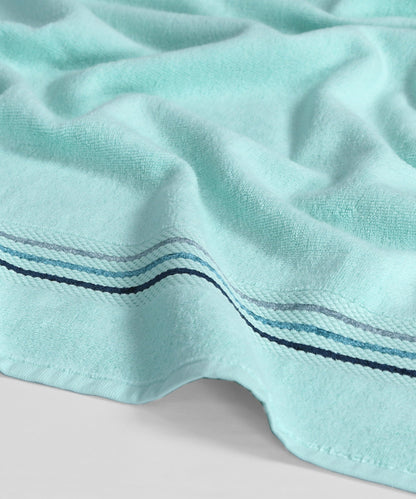 Channel Border Towel - Mint