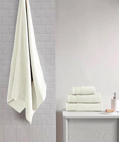 Waffle Pop Corn Towel Off White