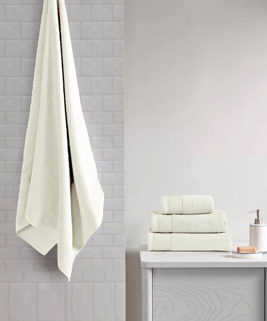 Waffle Pop Corn Towel Off White