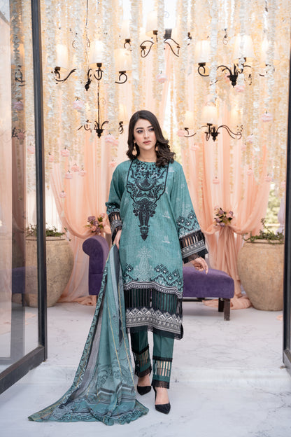 3 Piece UNIVERSAL DIGITAL Embroidered - 115