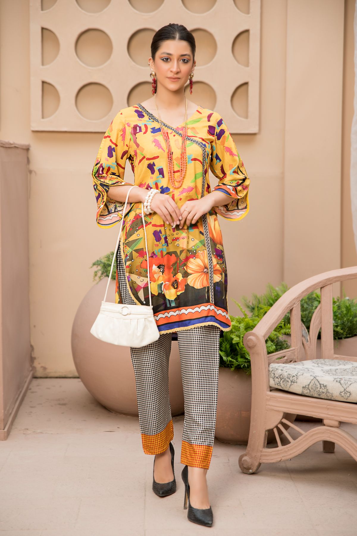 2PC Anarkali Digital Linen 11