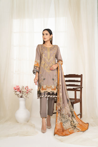 3 Piece UNIVERSAL DIGITAL Embroidered - 121