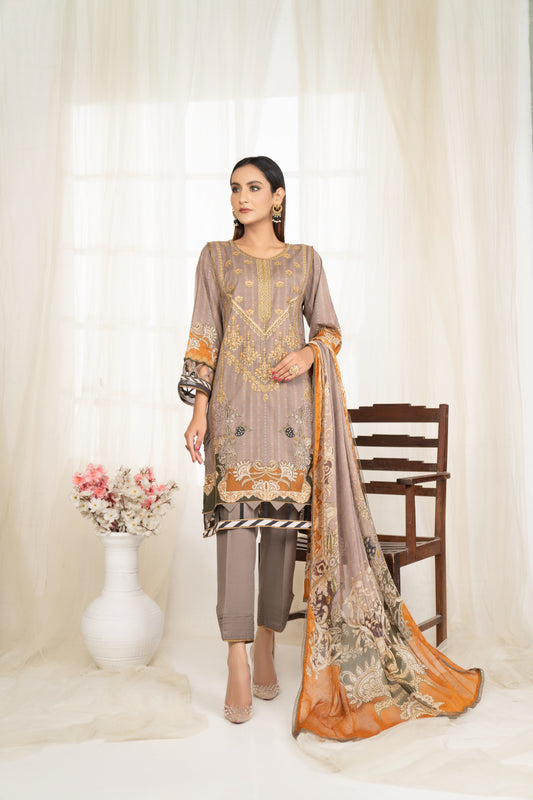 3 Piece UNIVERSAL DIGITAL Embroidered - 121