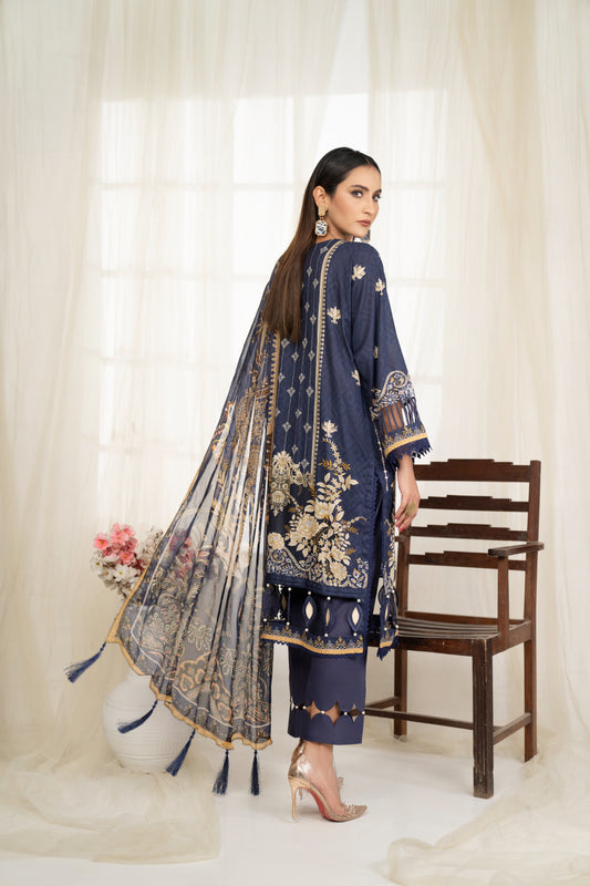 3 Piece UNIVERSAL DIGITAL Embroidered - 126