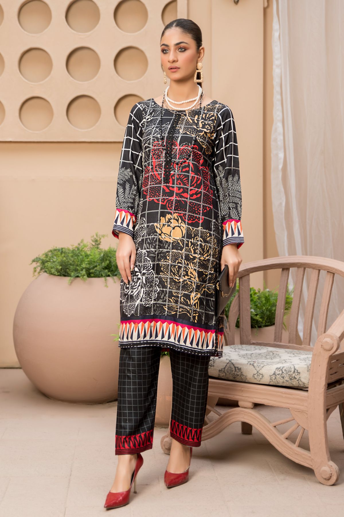 2PC Anarkali Digital Linen 12