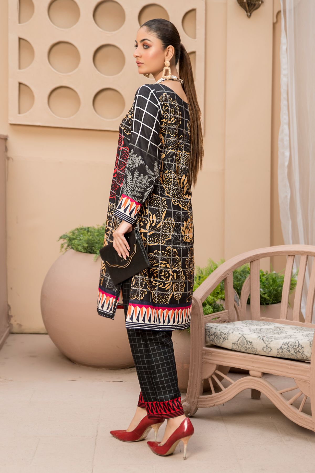 2PC Anarkali Digital Linen 12