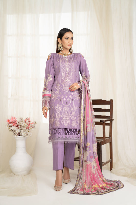 3 Piece UNIVERSAL DIGITAL Embroidered - 130
