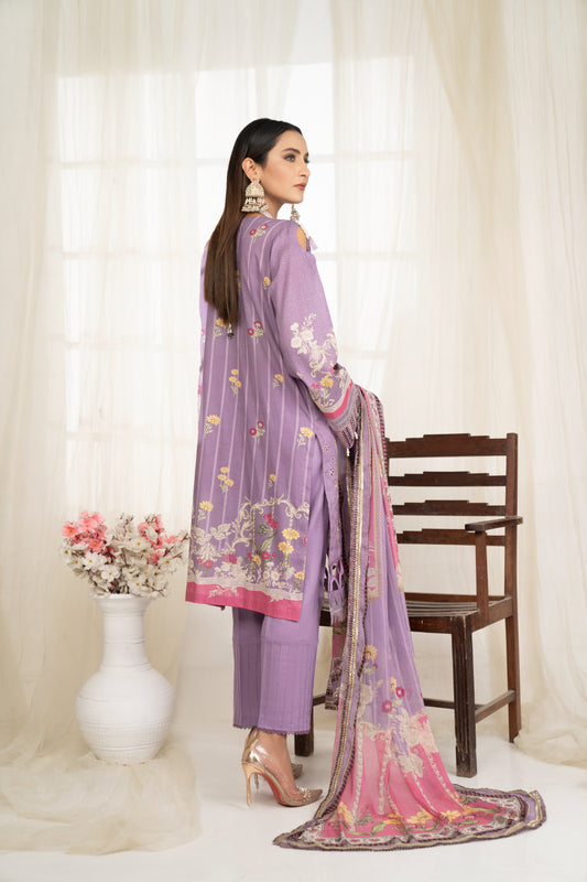 3 Piece UNIVERSAL DIGITAL Embroidered - 130