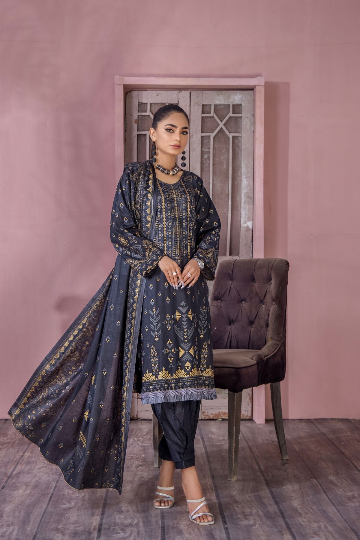 3PC Sidra Lawn - 158 B