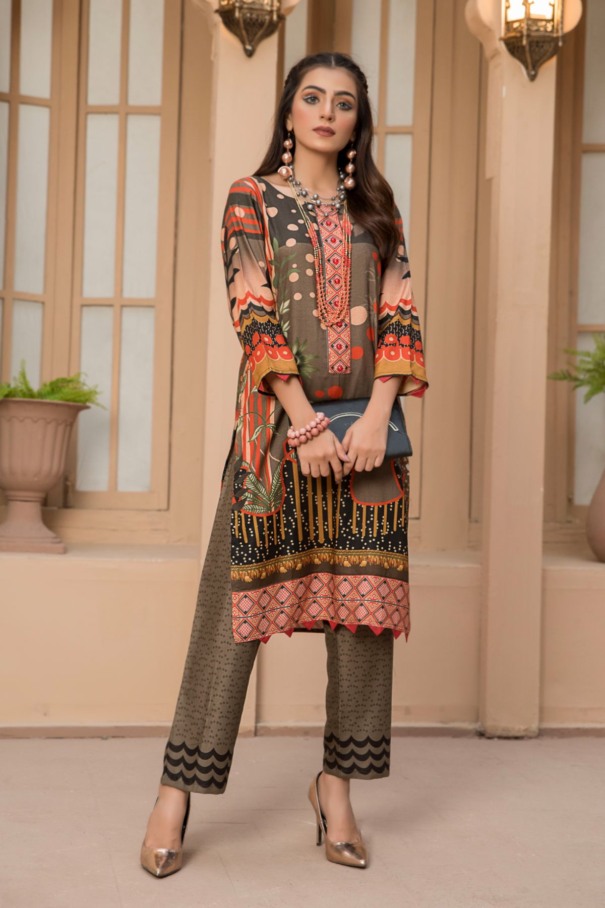 2PC Anarkali Digital Linen 18