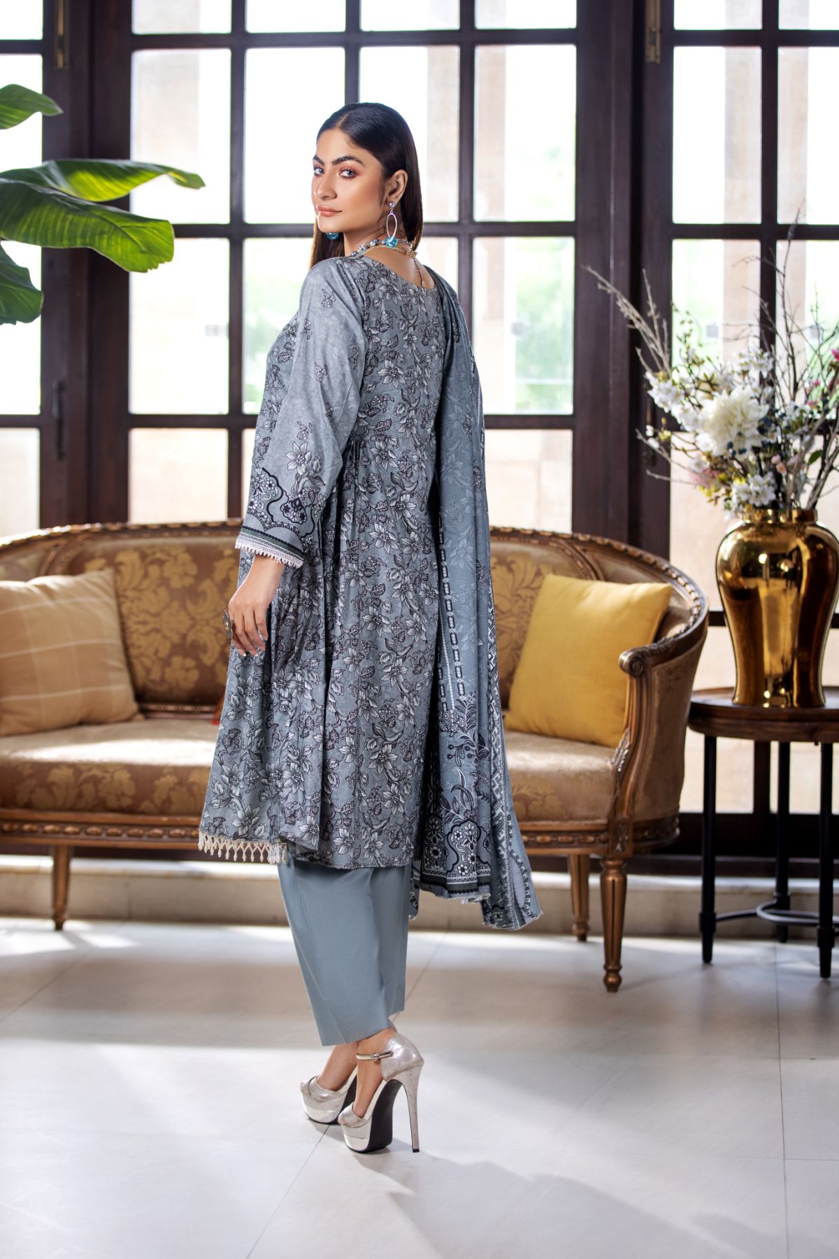 3PC Anarkali Digital Linen 49