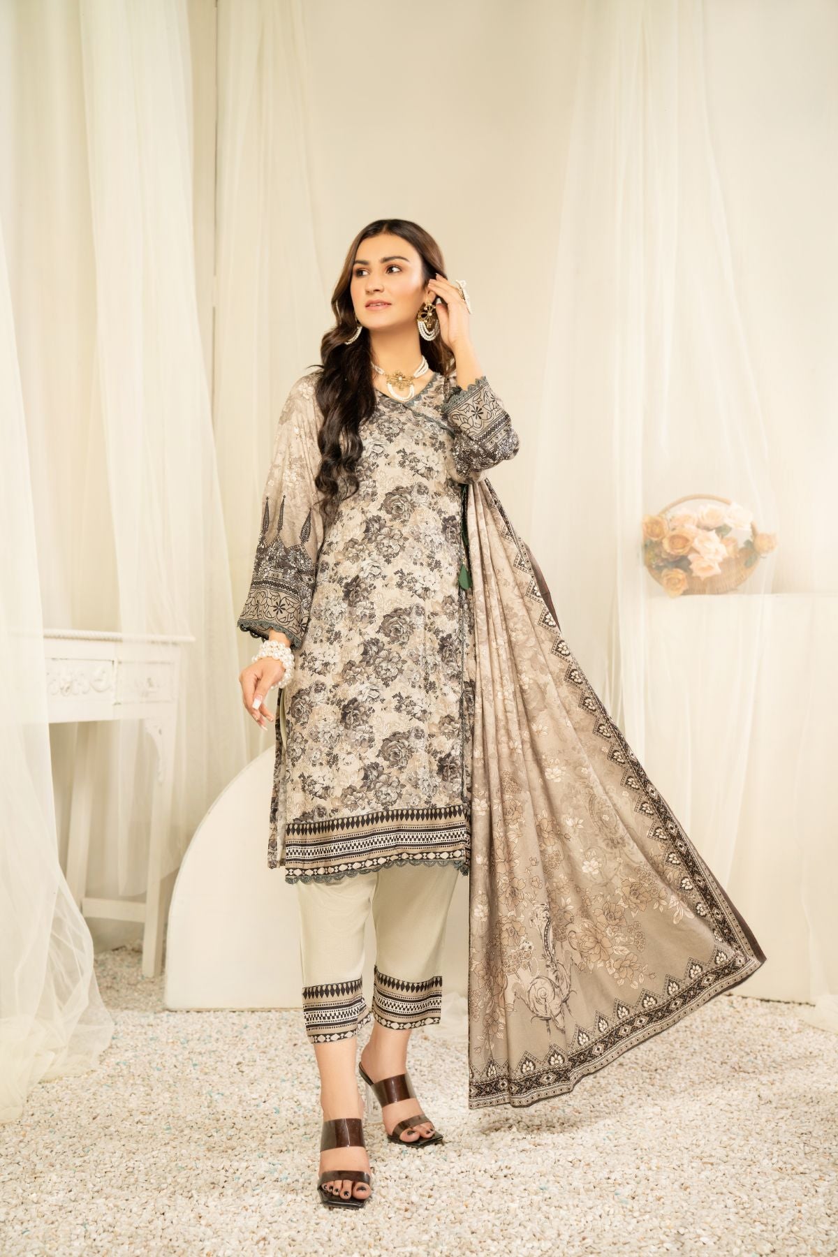 3PC Anarkali Digital Linen 69