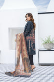 3PC Printed Embroidered Suit - LDS 569