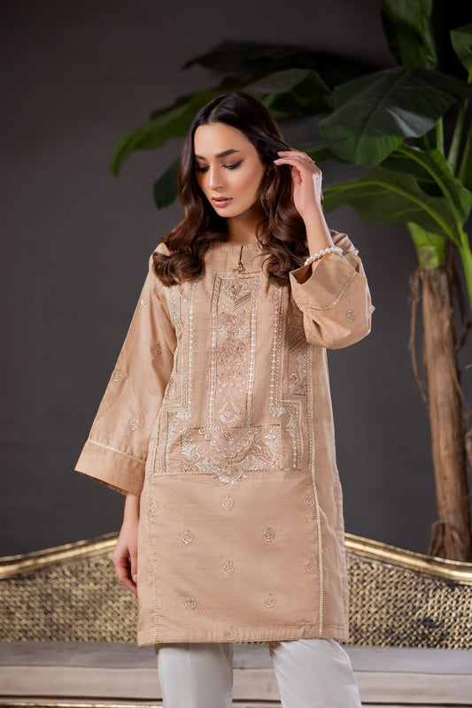 Women Solid Embroidered Shirt - LDS753