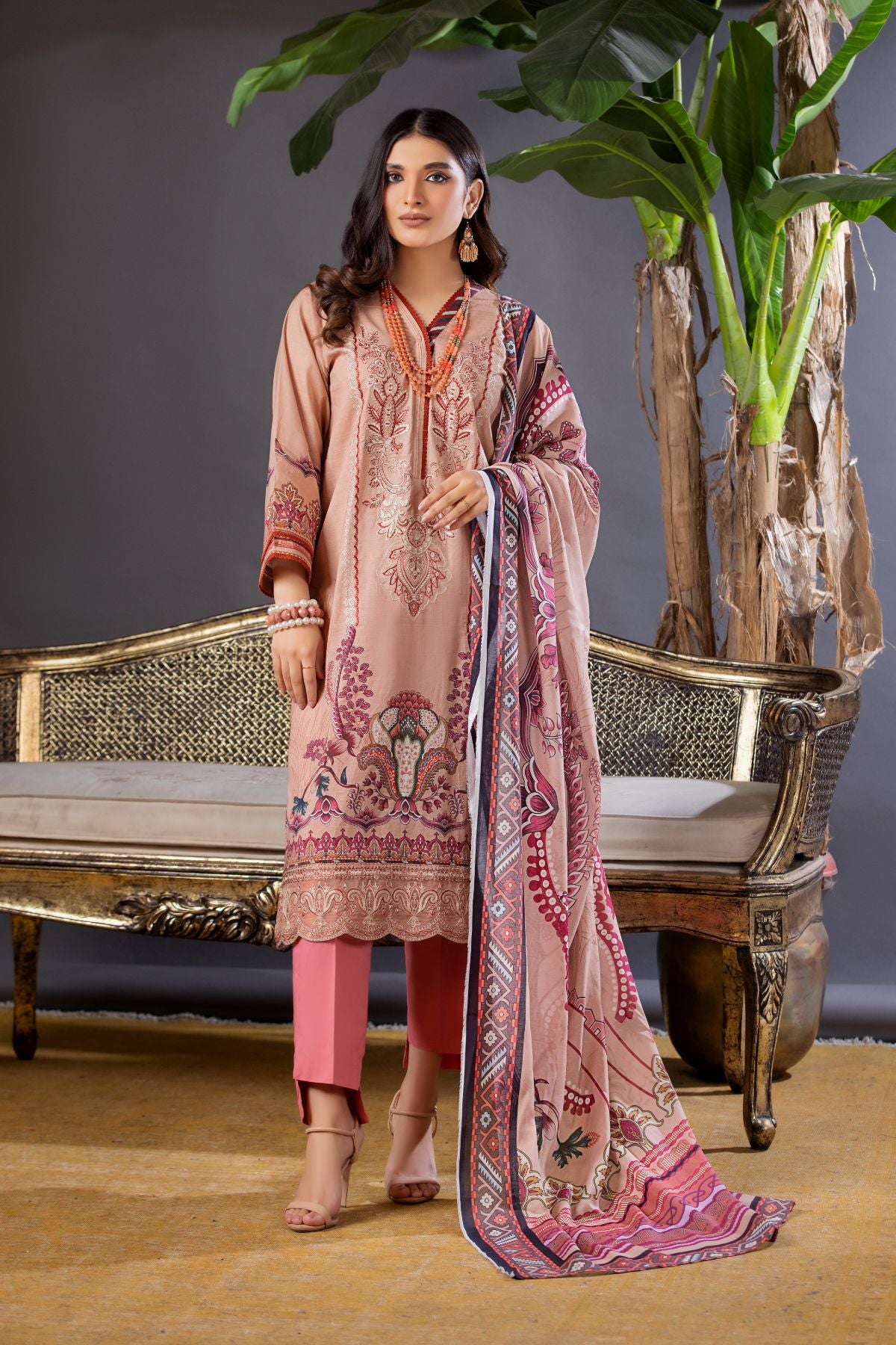 3PC Lawn Suit - LDS 760