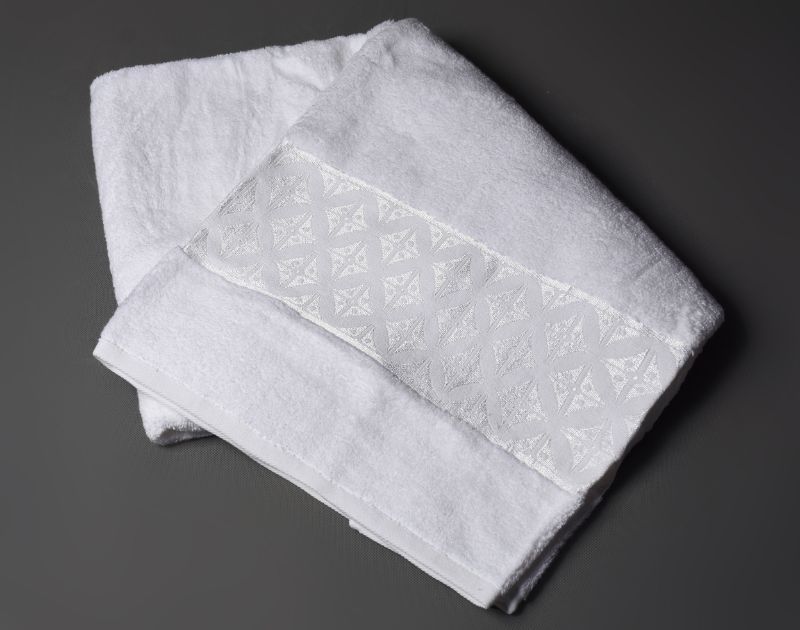 White  Jacqaurd Towel